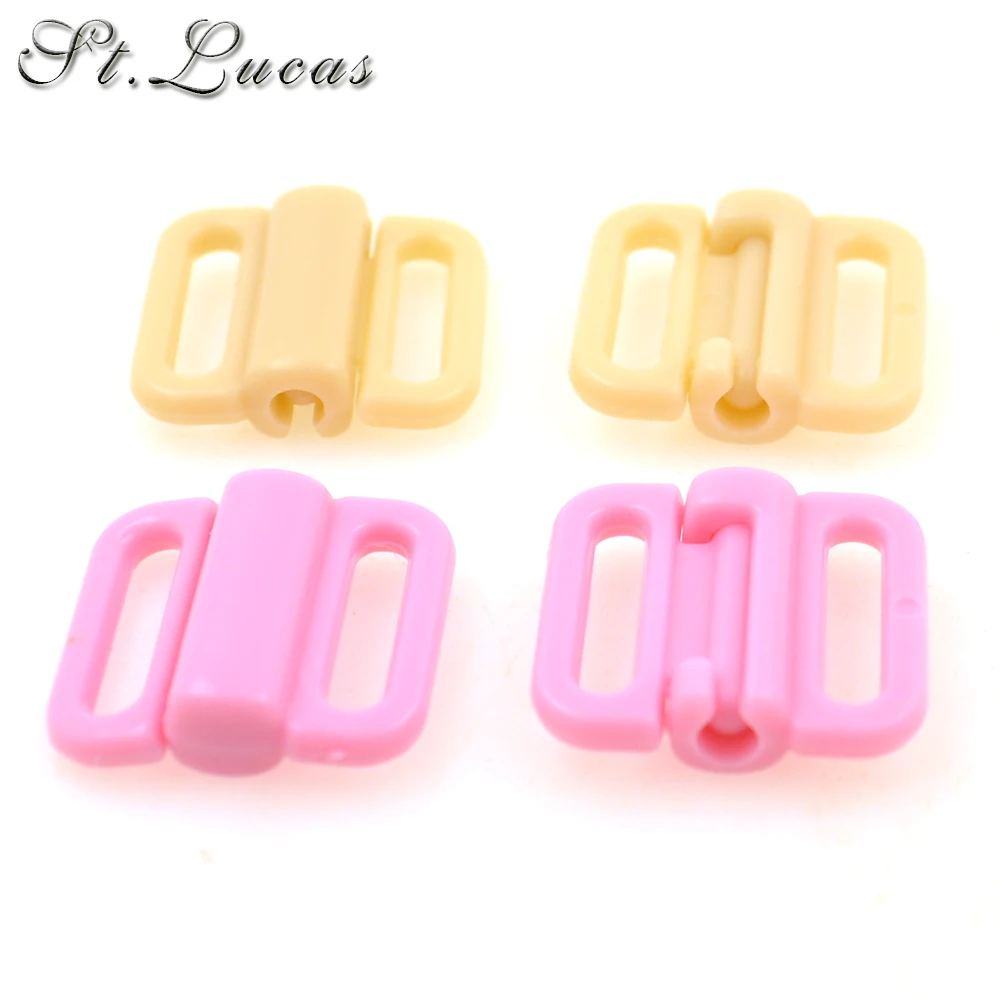 10set/lot Craft Plastic color Rectangle Tape Closure Hook & Clasp Waist Extenders Sewing On Clothes Bra Clip Hooks accesso