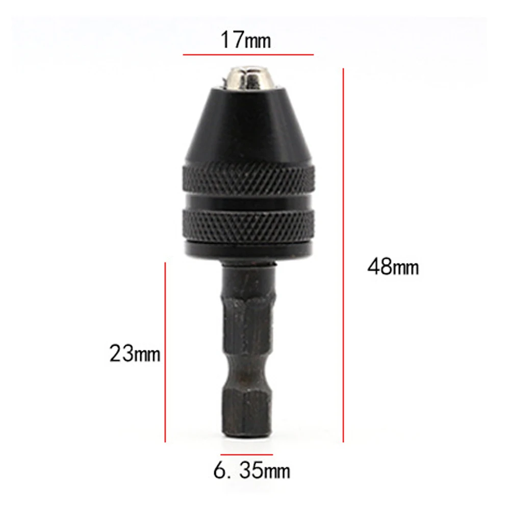 1pc Quick Change Keyless Drill Chuck Screwdriver Impact Driver Adaptor  Shank Drill Bit Tool Quick Change Convertor Adapter