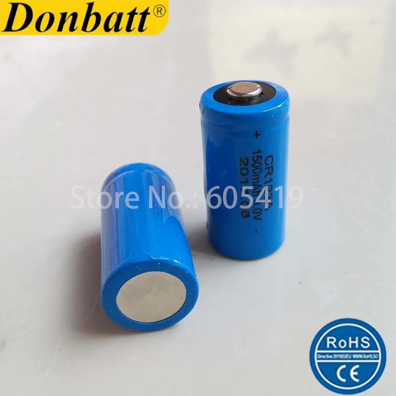 100pcs/lot 3v Lithium battery CR123A CR17345 CR123 DL123A EL123A 1500mAh Non-rechargeable cells