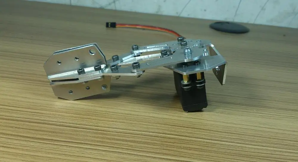 Pinza de brazo robótico de aleación de aluminio plateado, garra de Robot de Metal de mano con Servo MG996r para Arduino, piezas de juguete de