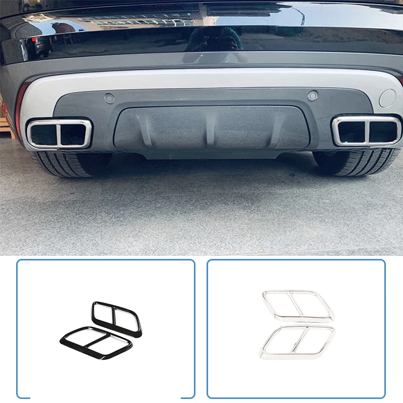 

For 2017-2021 Land Rover Range Rover Velar stainless steel car muffler exhaust pipe cover decorative stickers exterior parts