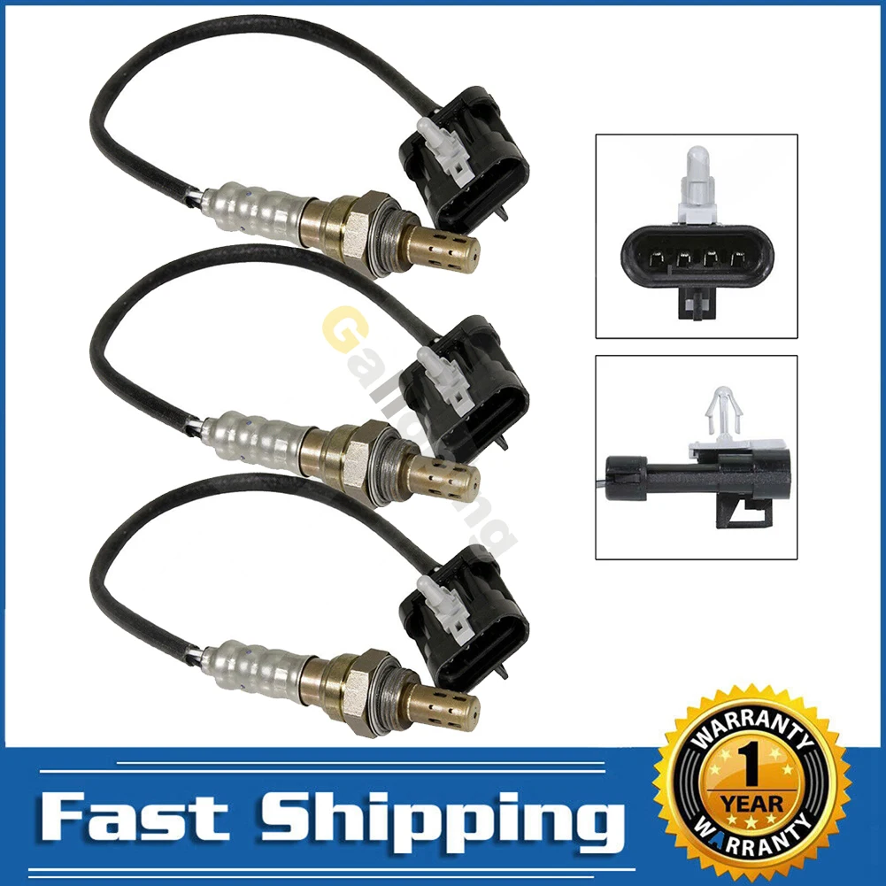 

3pc O2 Oxygen Sensor 1996 - 2001 Chevrolet Blazer S10 GMC Jimmy Sonoma Oldsmobile Bravada 4.3L Upstream Downstream 4 Wries Lamba