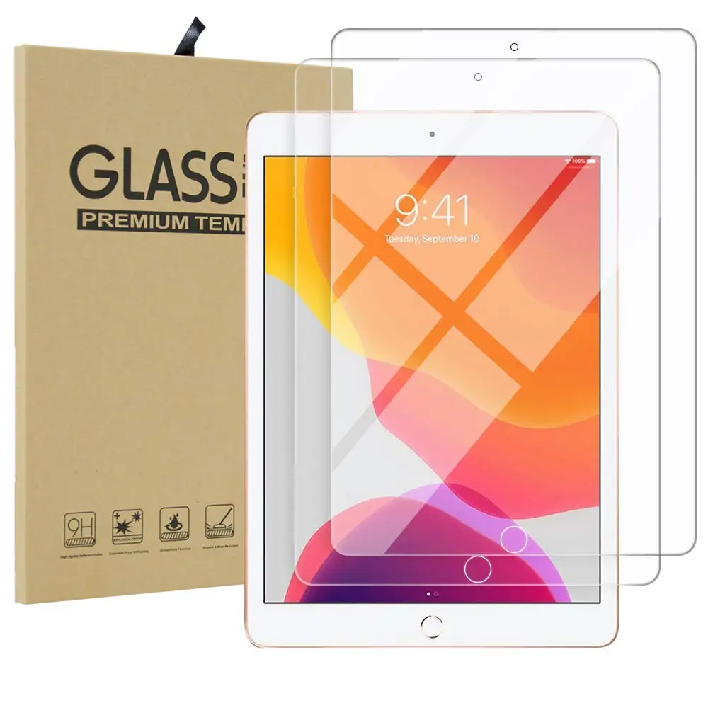 

2 упаковки 9H защитная пленка из закаленного стекла для iPad 10,2 2021 9-го поколения