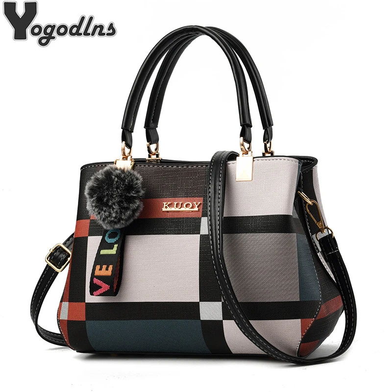 Eleganckie markowe torebki damskie torby Messenger PU skórzane torby Crossbody Hairball tassen dziewczęca torba na ramię torba z najwyższej półki