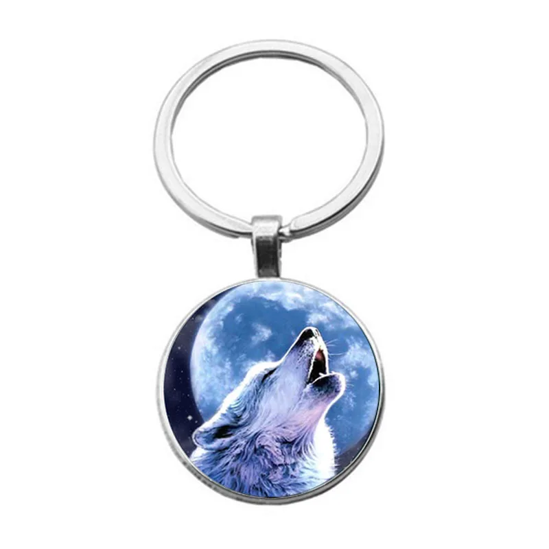 Alloy Handmade Fashion Key Ring Wolf Totem Keychain Cangyuan Wolf Black Wolf Keychain Howling Wolf Friend Gift Animal Lover Keyc