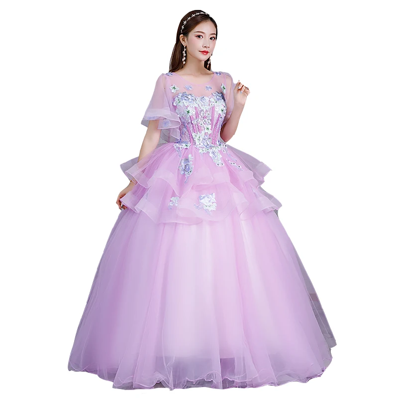 2022 luxus Neue Kurzarm Tüll Maskerade Kleid Vestido Debütantin Stickerei Applique Quinceanera Kleid Vestidos De 15 Anos