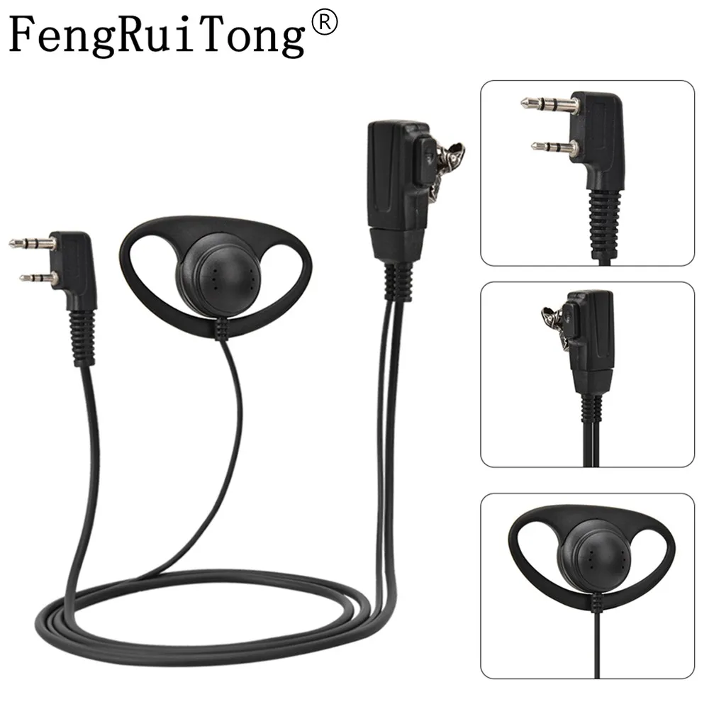 

D-type Earhook Earpiece Headset Walkie Talkie Headphone For Kenwood Baofeng UV-5R UV5R UV-82 888S RETEVIS H777/RT22