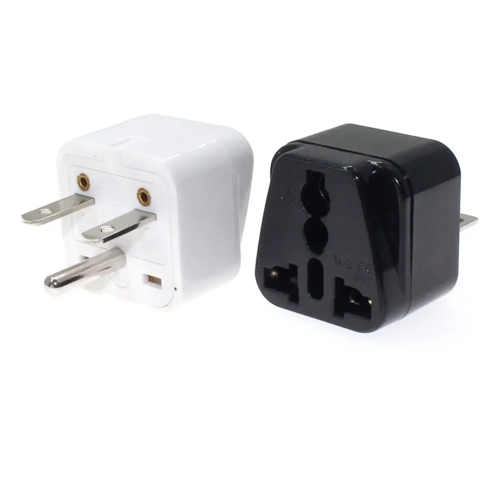 NEMA 6-15P 250V 15A copper Universal america Grounded 3 Pin AC Plug US Canada japan Travel Adapter Black/White