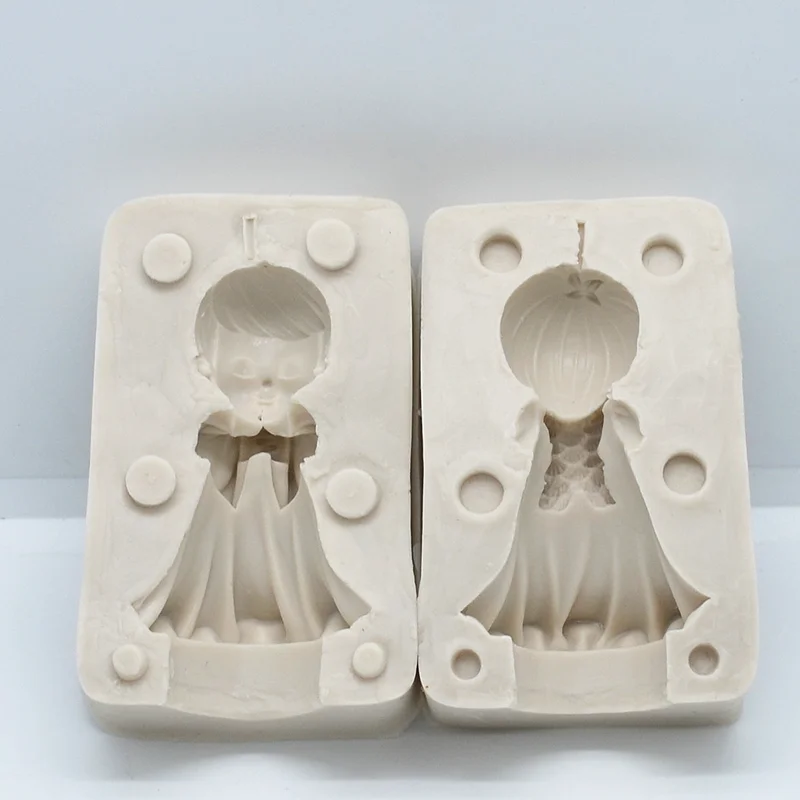 3d Angel Boy Silicone Mold Resin DIY Cake Pastry Fondant Moulds Kitchen Baking Tool Dessert Chocolate Lace Decoration Supplies