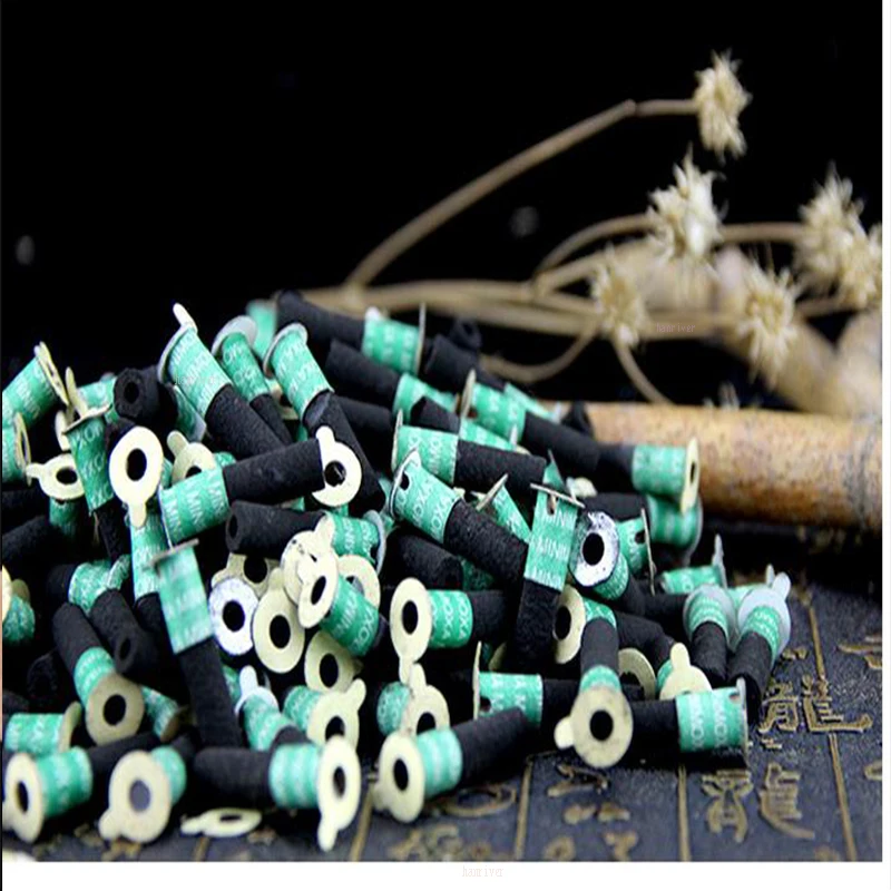 180pcs Mini Moxa Tube Self-stick Chinese Moxibustion Sticker Therapy Smokeless Burner Heating Acupuntura Point Meridian