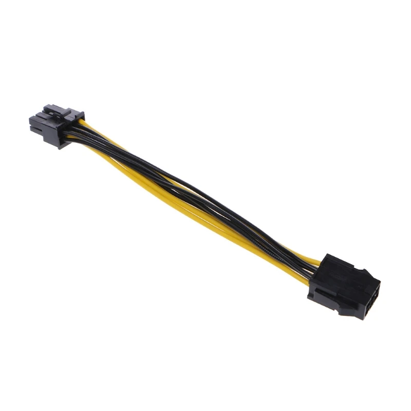 18CM PCIe 6pin to 8pin Adapter, PCI-e 6-pin Male to 8-pin Female Converter for PCI Express 8pin powered GPU Video Card