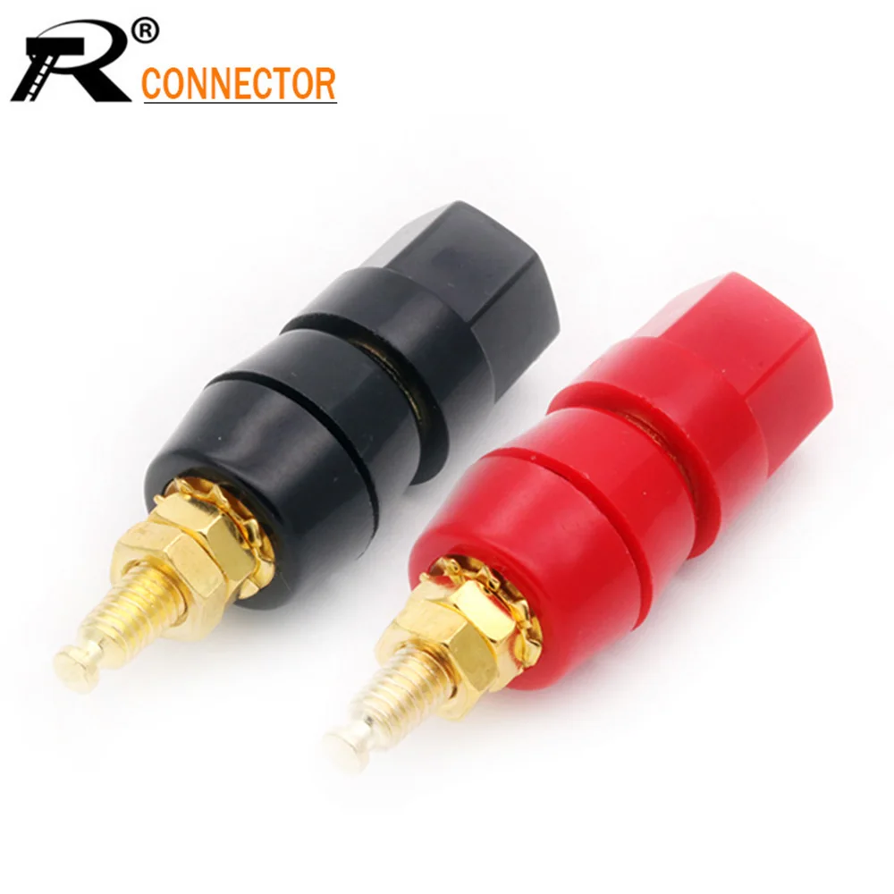 

10pair(black+red)/20pcs Terminals Red Black Connector Amplifier Terminal Binding Post Banana Speaker Plug Jack