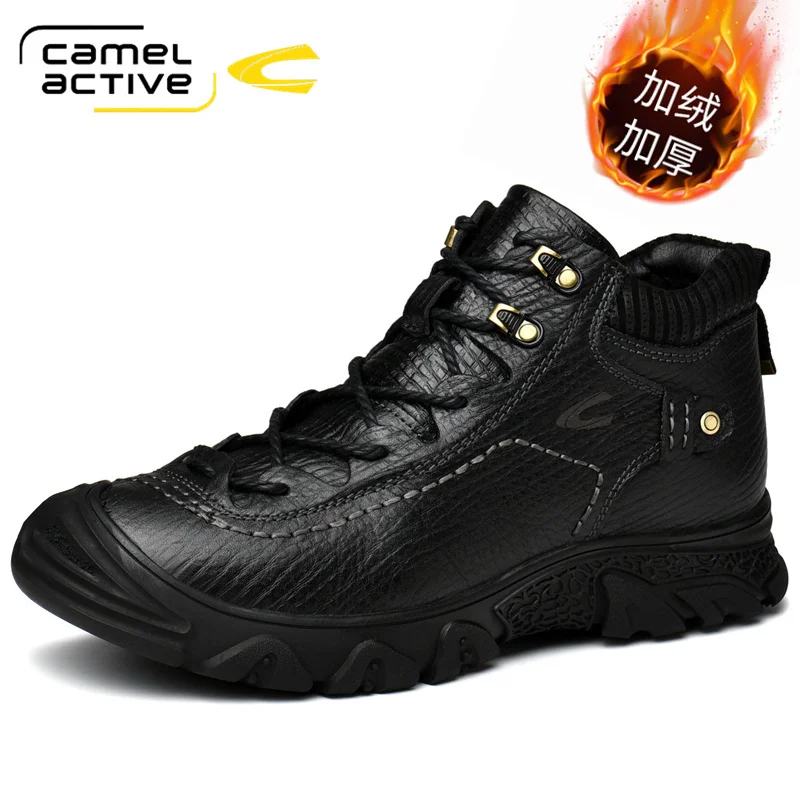 

Camel Active New Snow Boots Protective and Wear-resistant Sole Man Boots Warm Comfortable Winter Walking Boots Big Size 38-46