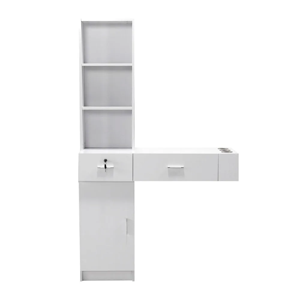 Two Colors Wall Mount Beauty Salon Spa Mirrors Station Hair Styling Station Desk (170 x 101 x 33.5)cm