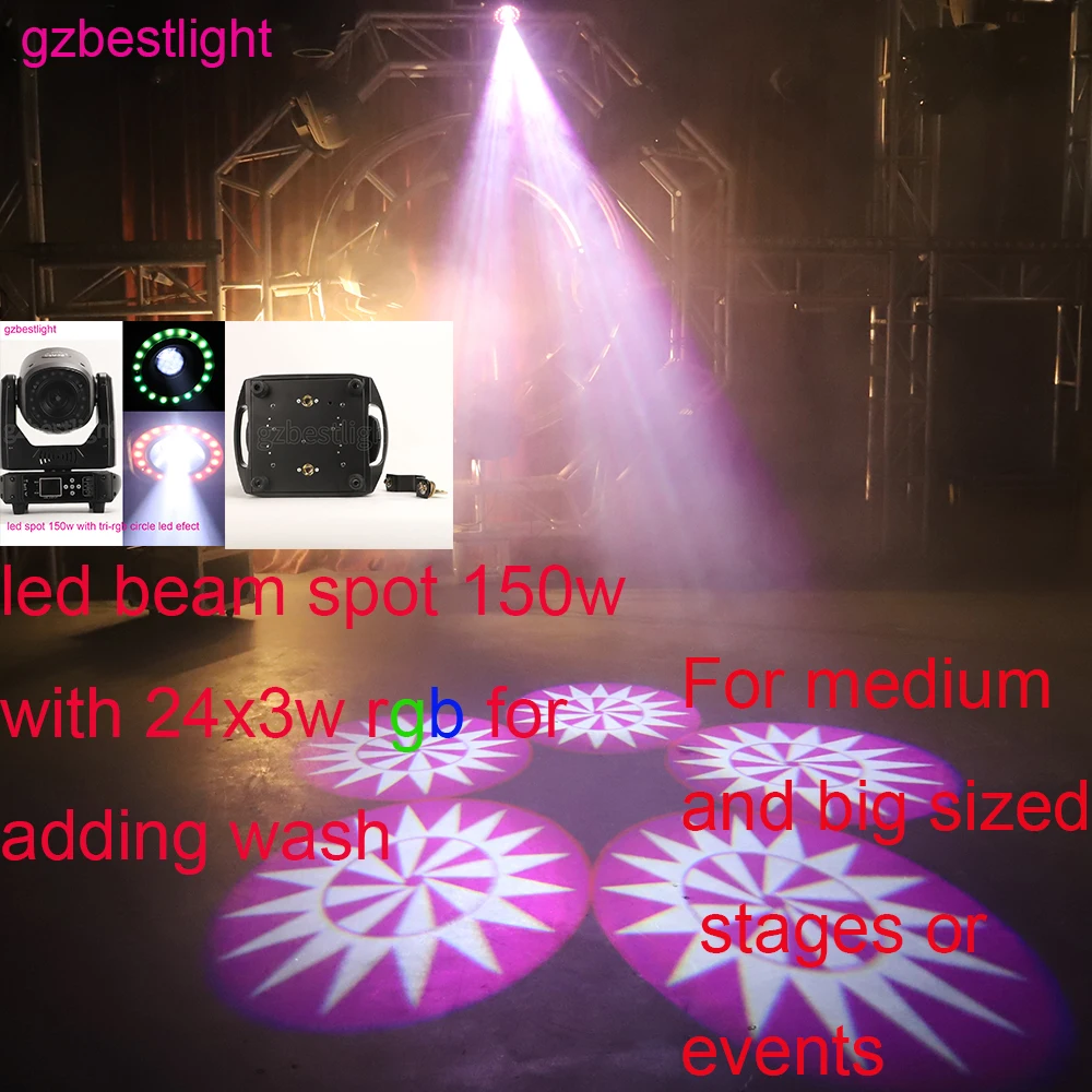 led moving head light lyre beam wash light flight case 150w 24x3w rgb 3in 1 01