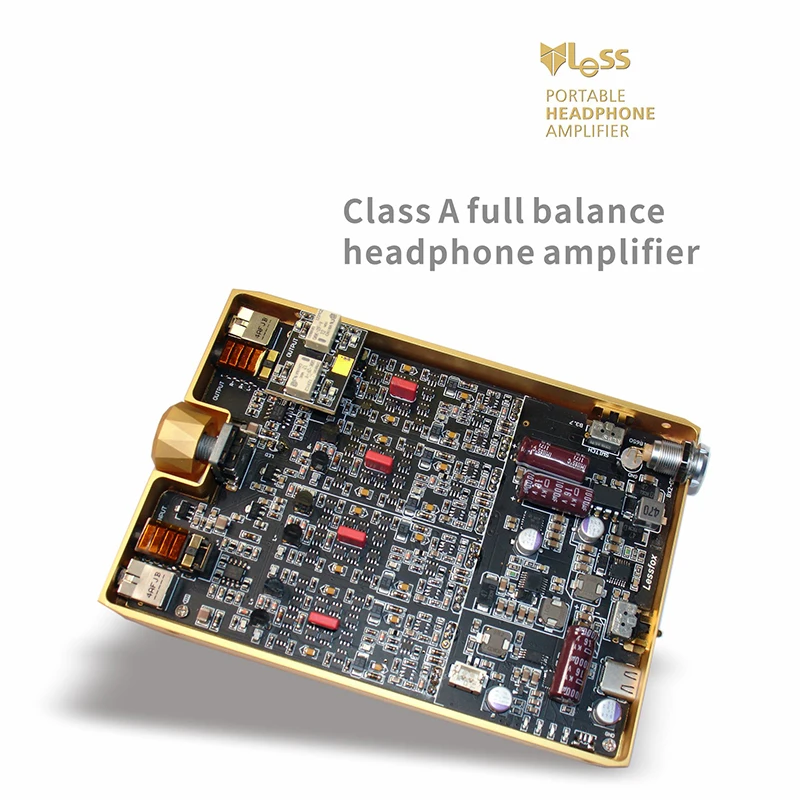 Lessfox-Full Balanced Headphone Amplifier, Ultra Low Noise, Hi End, Earphone Amplifier, Ornaments, BX2 Pro