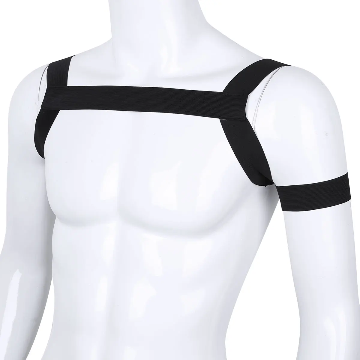 Harness Men Sexy Body Chest Shoulders High Elastic Belt Lingerie Harness Male Body Straps With Arm Band Fancy Night Club Costume