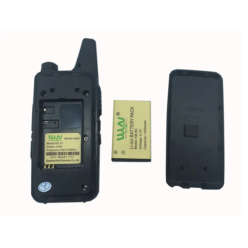 Imagem -02 - Wln-mini Walkie Talkie Portátil Uhf 400470 Mhz 5w 1500mah 16 Canais Amador Magro Transceptor Portátil Kd-c1mini Pcs