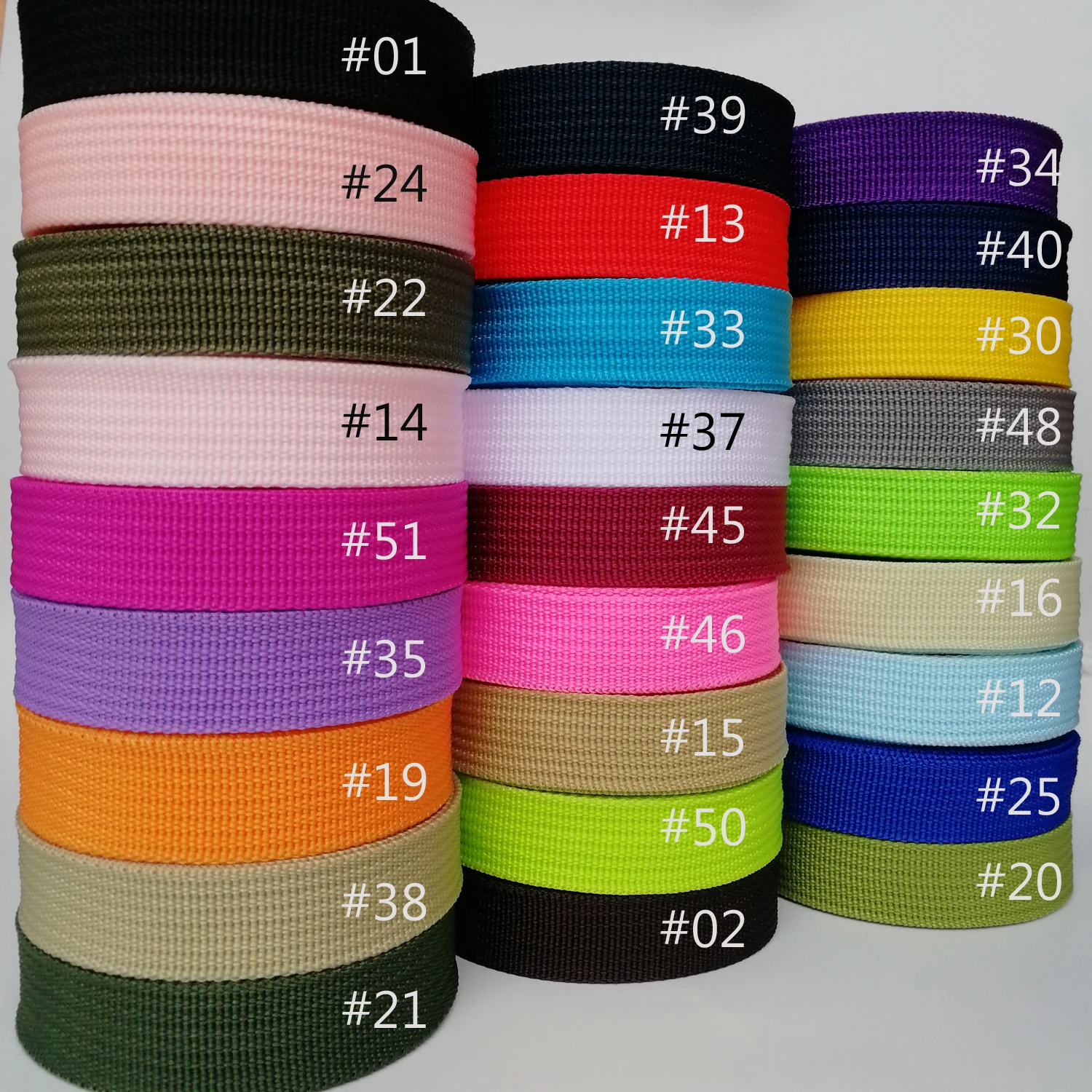 20mm wide 5 yards polypropylene webbing Black Rose Pink for Bags Sewing Belt Webbing Strapping braided strap Garment Shoes