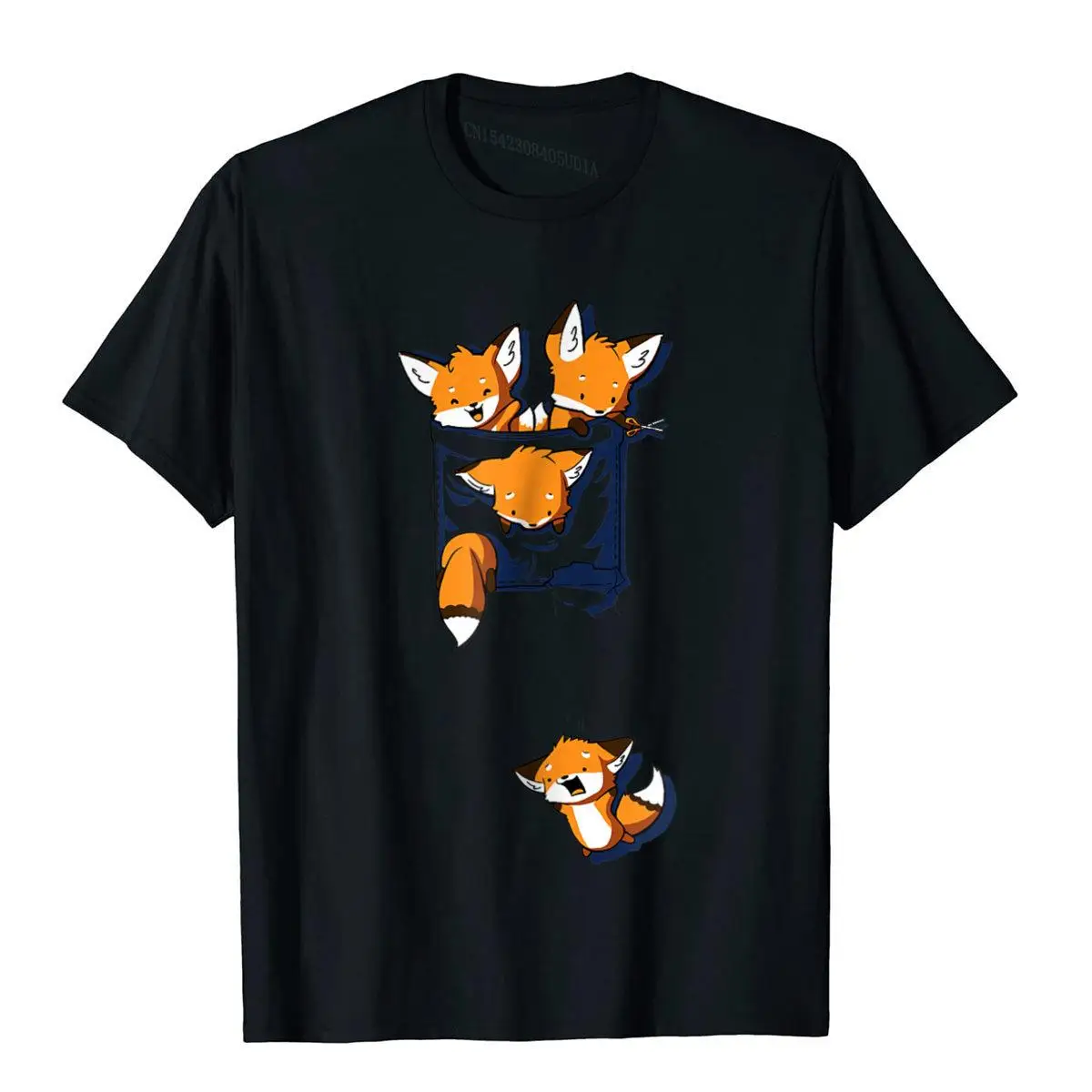 Shirt.Woot Fox Pocket T-Shirt Design Cotton Mens Tees Personalized New Design T Shirts Kawaii Men Clothing