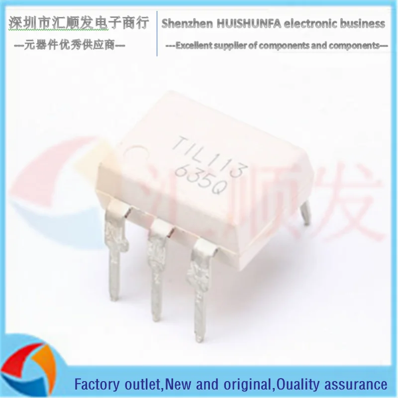 Original authentic 4n33 4n33m til113 til113m em linha optoacoplador darlington optoeletrônico isolador