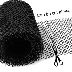1 Roll Anti-clogging Gutter Guard Flexible PP Multifunctional Drain Protector Adjustable Mesh Netting Outdoor Drainage