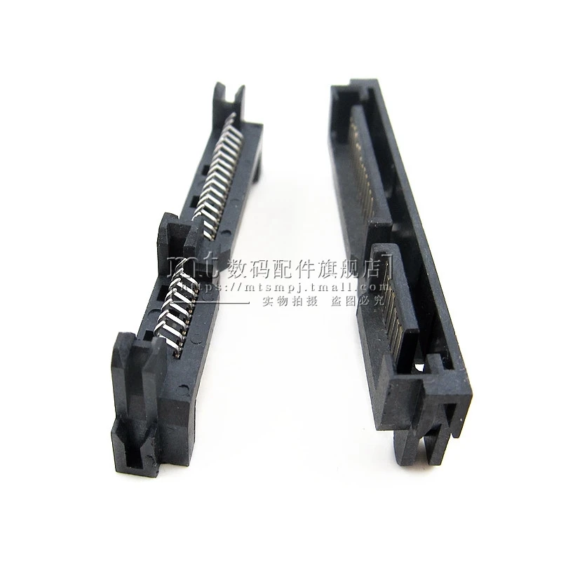 5Pcs Per Lot 7+15 Pin Right Angle SMT Male Reverse Sata Connector For 2.5" Hard Drive