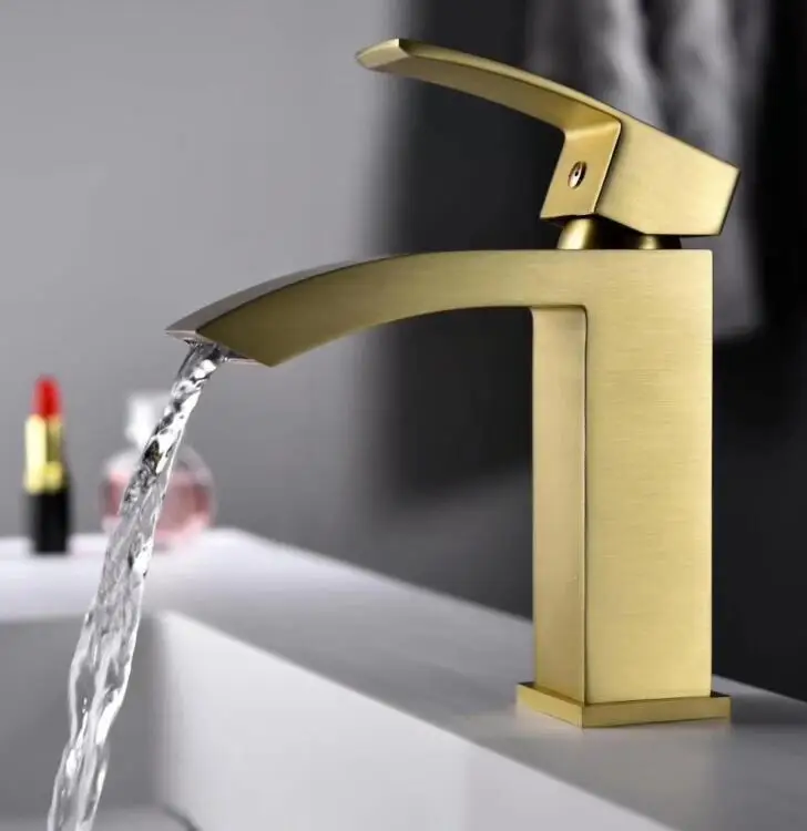 

Basin Faucet Brass Bathroom Faucet Basin High Black or brushed gold Single Handle Hot and Cold Water Mixer Tap BL445