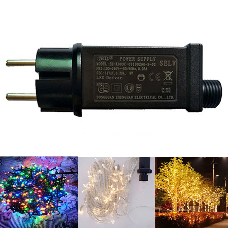 Adattatore di alimentazione 31V 6W sempre luminoso/lampeggiante drive di alimentazione HA CONDOTTO il driver UE Impermeabile IP44 adattatore di alimentazione per luci della stringa di luci A LED