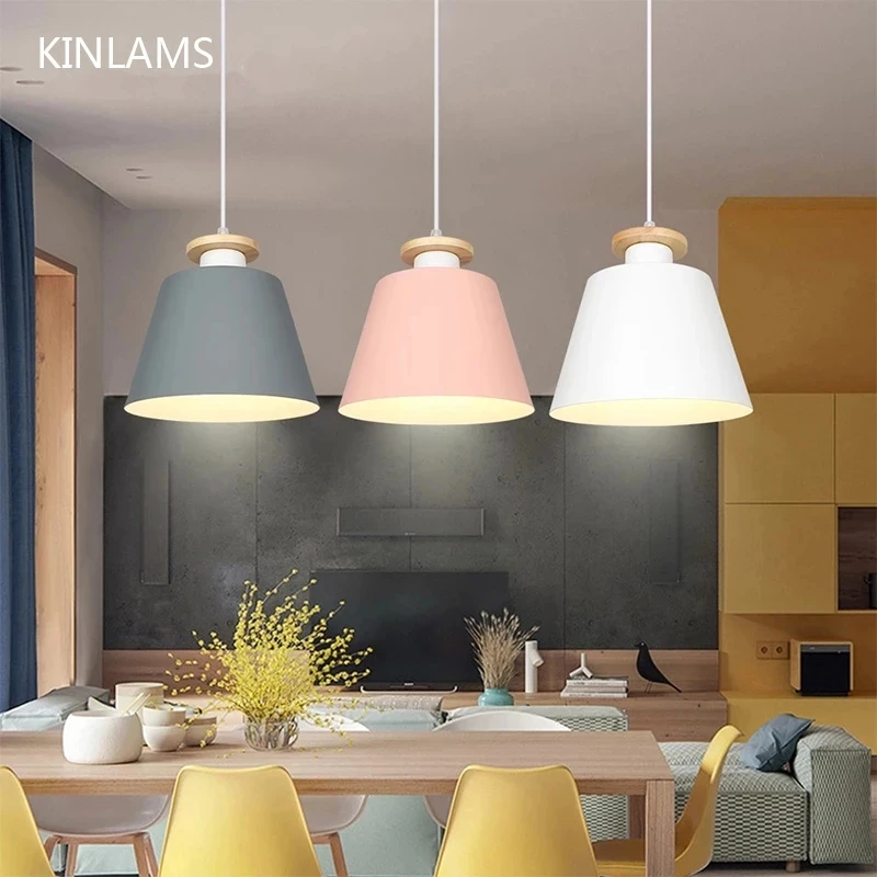 

Decorative LED Chandelier Hanging Light Luminaires Modern Pendant Lamp Nordic Kitchen Living Room Wooden Bedroom Light