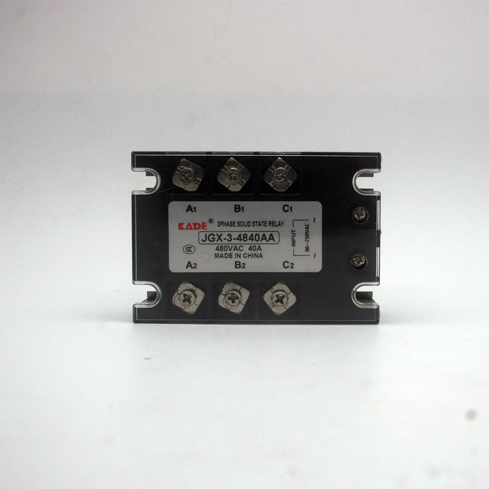 3 Phase  JGX-3-10AA/25AA/40AA/60AA/100AA/120AA/150AA/200AA  Solid State Relay 480VAC  80-250VAC  Three Phase SSR AC Control AC