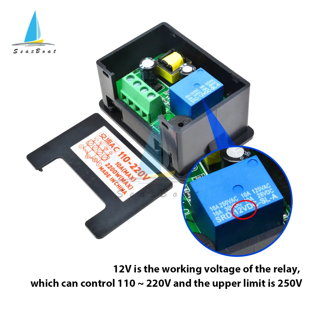 AC 110-220V DC 12V 24V 1.37\'\' LCD Display Microcomputer Time Controller Delay Relay Module Digital Cycle Timer Relay Switch