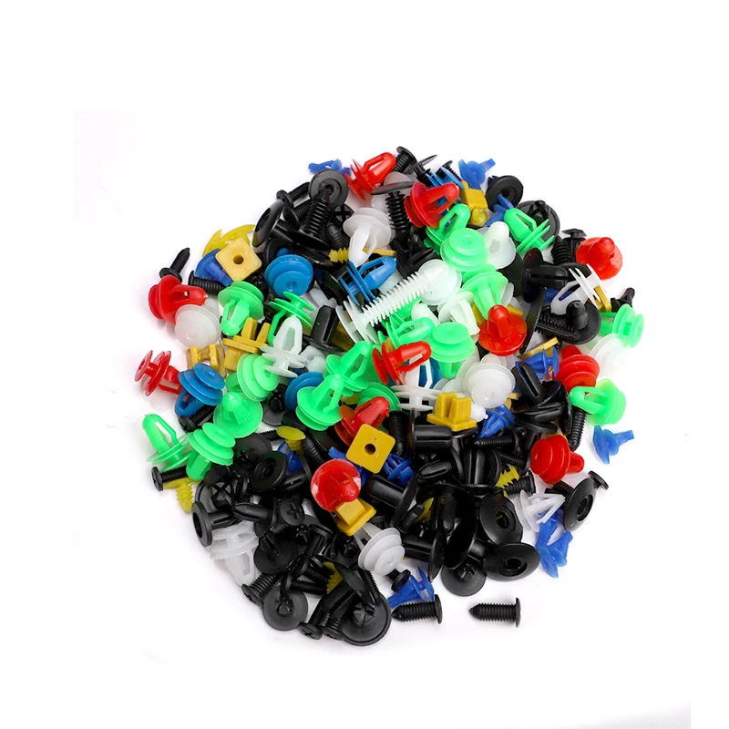 100PCS Mixed Auto Bumper Fastener Vehicle Clips Retainer Fastener Rivet Door Panel Fender Liner Universal Fit for toyota Honda