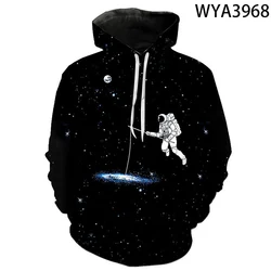 2021 New Fashion Astronaut 3D Printed Hoodies Casual Cool Sweatshirts Men Women Children Fashion Pullover Boy Girl Kids Coat