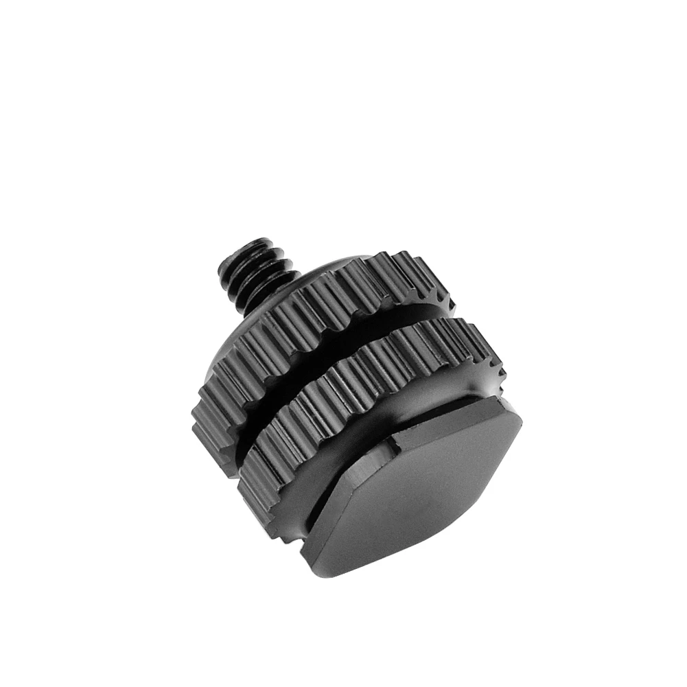 Sapata a 1/4 adaptador, adaptador de montagem de sapata quente da câmera, sapata flash a 1/4 "-20 adaptador masculino do cargo com disco de travamento para a sapata fria