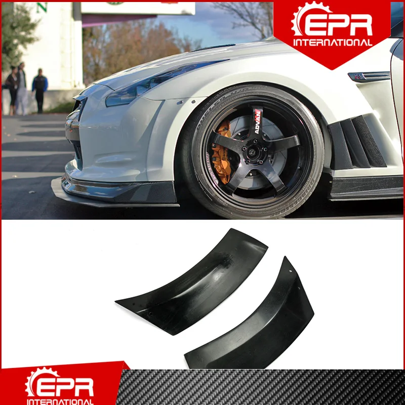 Bodykits For Nissan GTR R35 2013 Ver VS-Style Style Carbon Fiber/Glass Fiber Front Fender Extension (For OEM LATE Front Bumper)