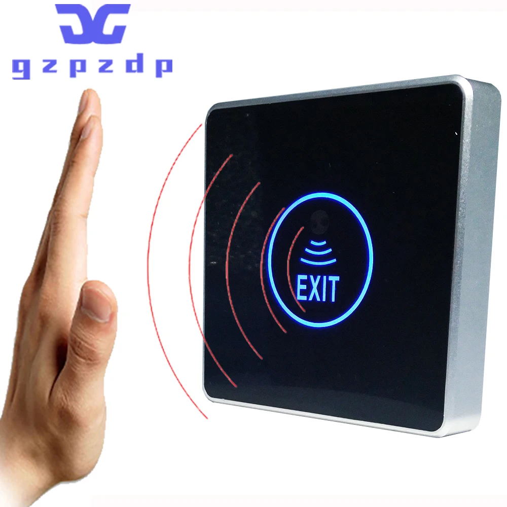 

No Touch Door Exit Push Button Release Switch Opener NO COM NC LED Light For Door Access Control System Entry Open