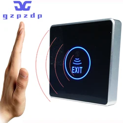 No Touch Door Exit Push Button Release Switch Opener NO COM NC LED Light For Door Access Control System Entry Open