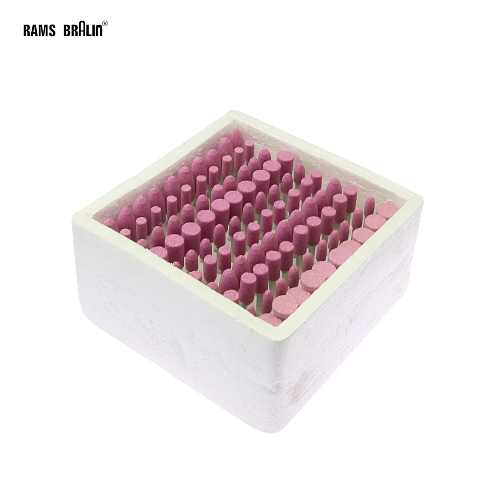 100 pcs/box Ceramic Mounted Point Stone Grinding Head Wheel Drill Rotary Power Tools