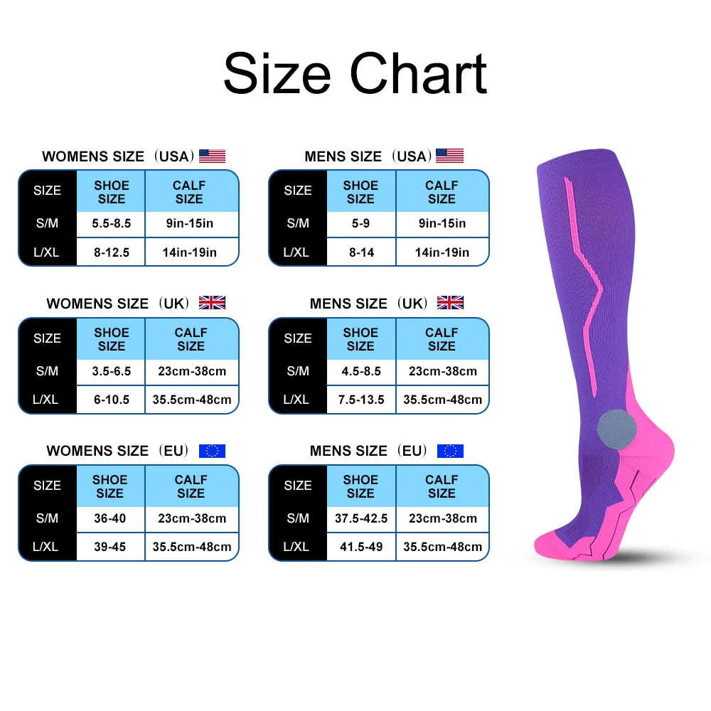 Compression Stockings Socks Sports Cycling Men Long Nursing Man Football Running Skate Basketball Women Women\'s Set Knee-high