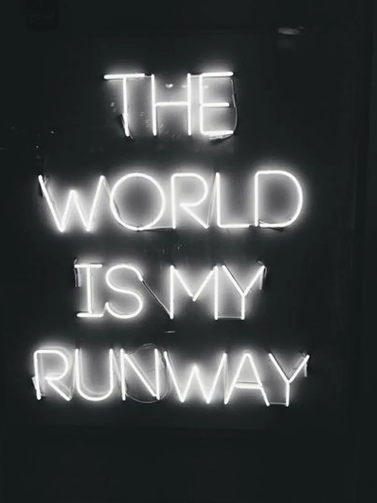 

Neon Sign For the world is my runway real Glass Tubes Lamp Beer Home Lamp resterant light advertise custom DESIGN Handmade light