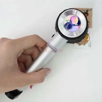 Handheld magnifying glass 45 times led with lamp reading optical glass lens with scale measurement clearing identification tool