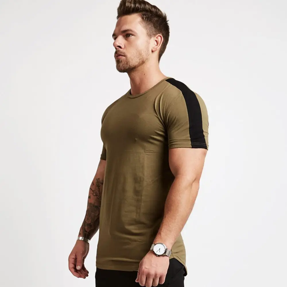 2021 Sport Tshirt Men Gym T Shirt Quick Dry Fit koszulka do biegania Man Training Fitness T-shirt Sport Top Budybuilding Workout tshirt