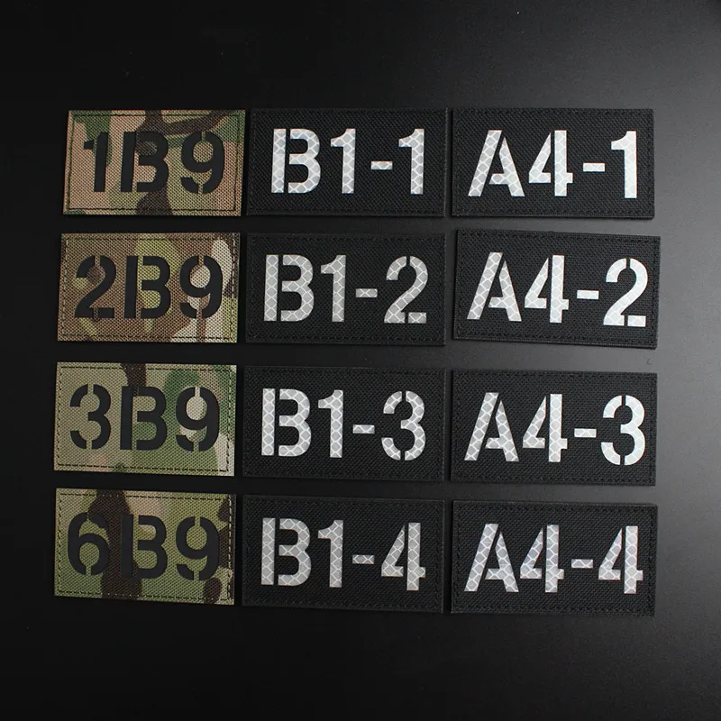 Seal Callsign Number A41-1 IR Reflective Patches Chapter Sticker 1B2 2B9 Army Fan Helmet Nylon Armband For Clothes Vest Bag