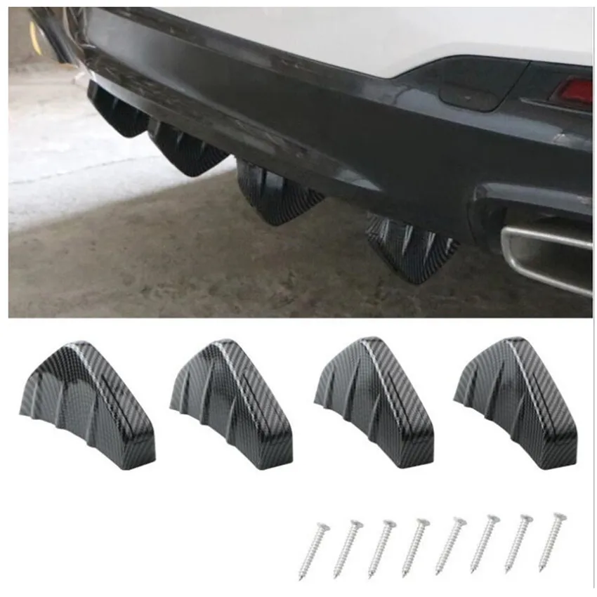 

4Pcs Universal Car Rear Bumper Lip Diffuser Accessories for Compass Patriot Liberty Accessories Opel astra h astra J astra g