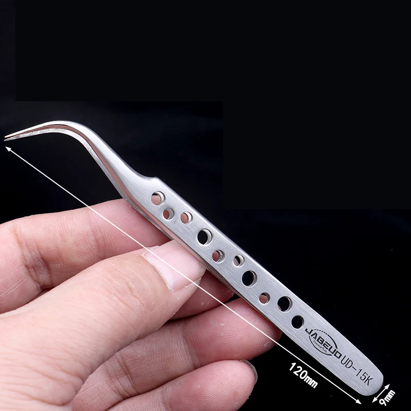 SAYTL Electronics Industrial Tweezers Anti-static Curved Straight Tip Precision Stainless Forceps Phone Repair Hand Tools Sets