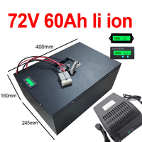 GTK high capacity 72v 60Ah li-ion no 72v 80ah lithium for 3000w bicycle battery bike tricycle motorhome inverter +10A charger