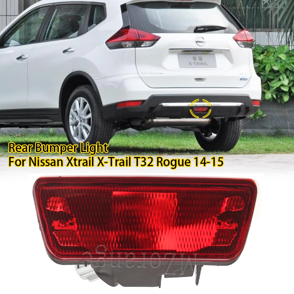 Tylna światło na zderzak MZORANGE do Nissan Xtrail X-Trail T32 Rogue 2014-2015 2016 reflektor ABS samochodowa lampa przeciwmgielna tylnego hamulca