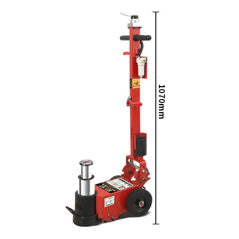 Horizontal pneumatic jack 30t air lift heavy truck Single/double folding lever Overpressure protection Auto repair tool