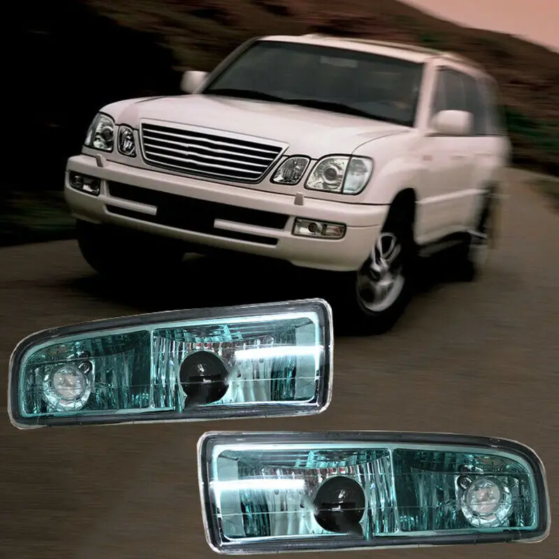 For Lexus LX470 1998-2002 Front Bumper Trim Cover Fog Light Lamp With light bulb